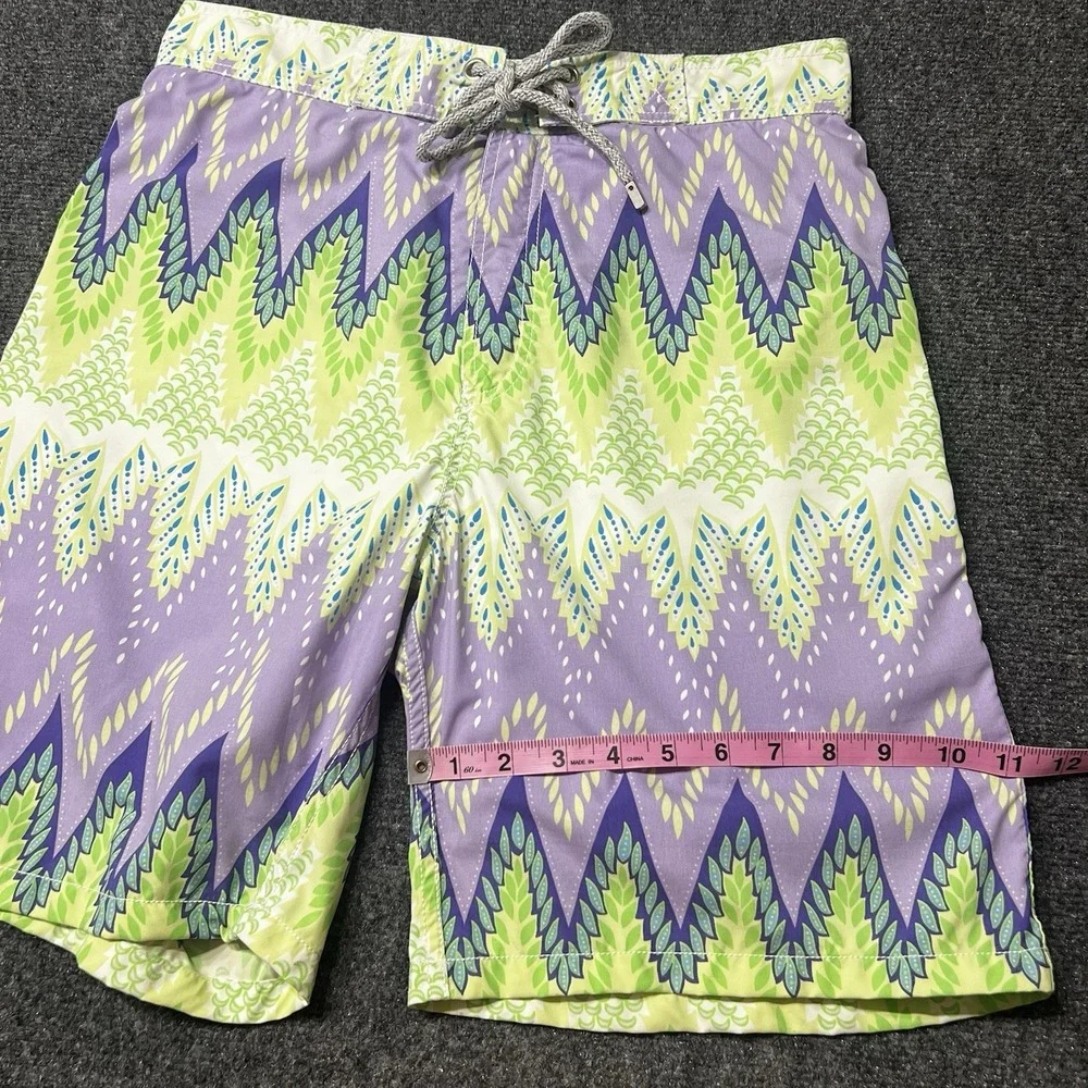 Vilebrequin Mens XL Geometric Pattern Drawstring Swim Trunks Lined 8
